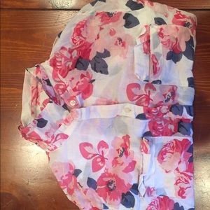 Express floral button Up shirt